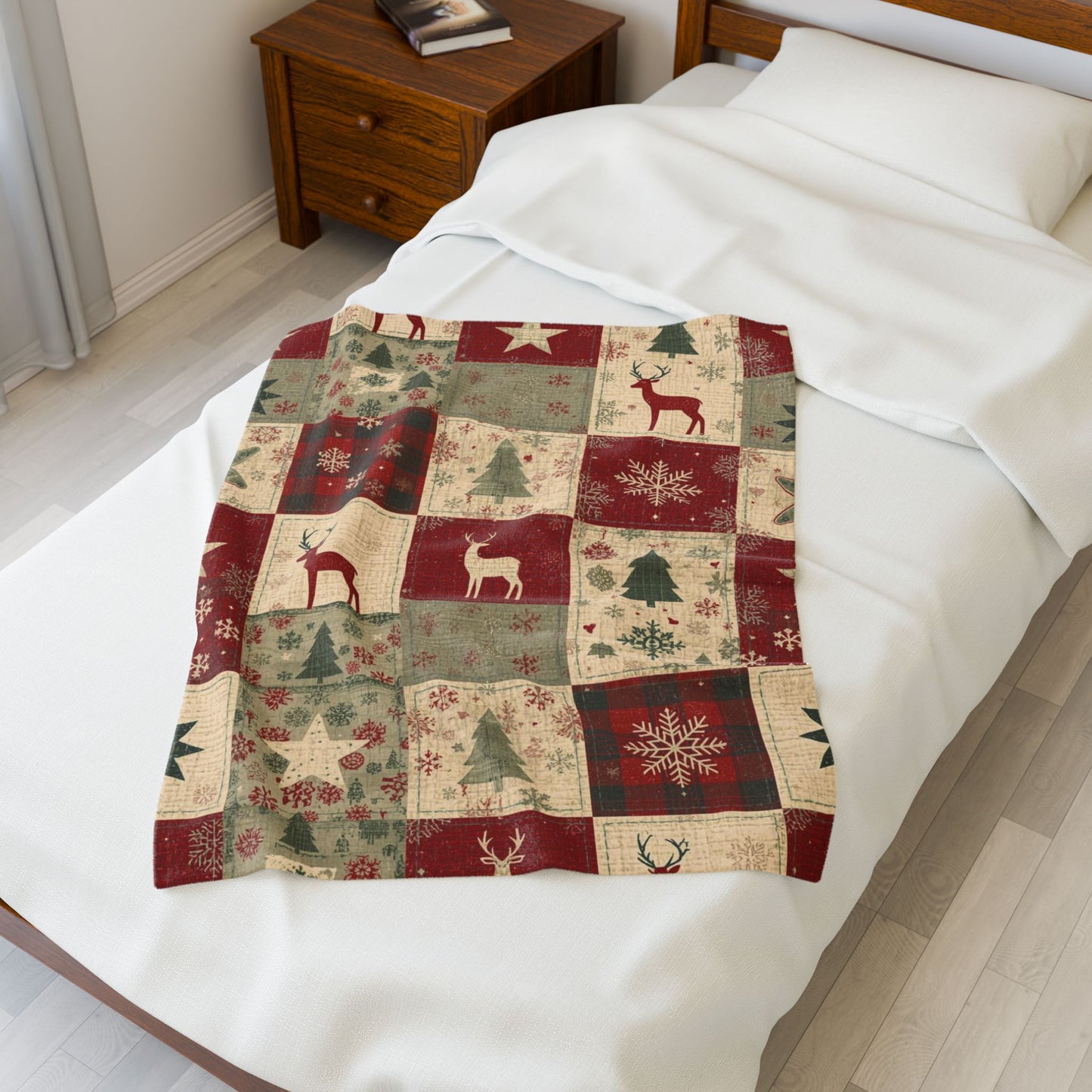 Cozy Holiday Velveteen Plush Blanket