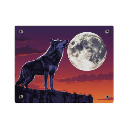 Moonlit Wolf Acrylic Wall Art Panels