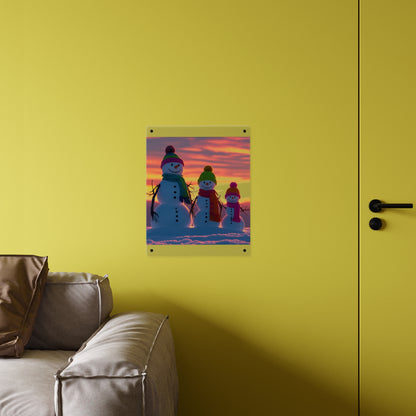 Snowman Acrylic Wall Art