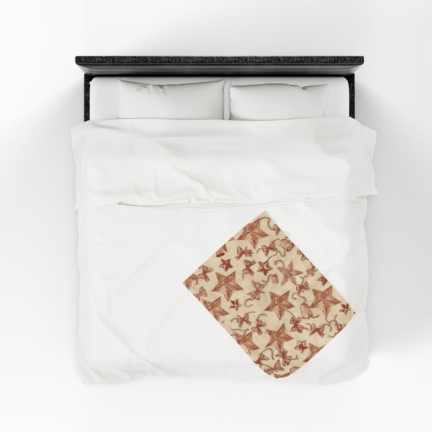Cozy Star Embroidered Velveteen Plush Blanket