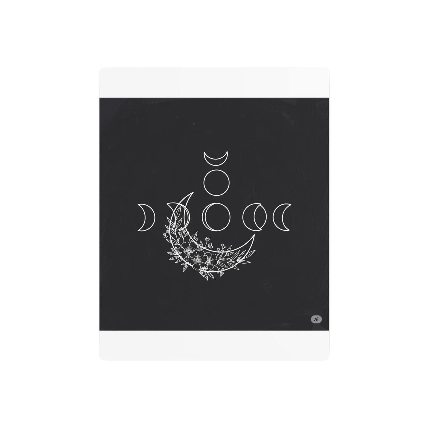 Botanical Moon Phase Wall Art – Metal Boho Accent Piece