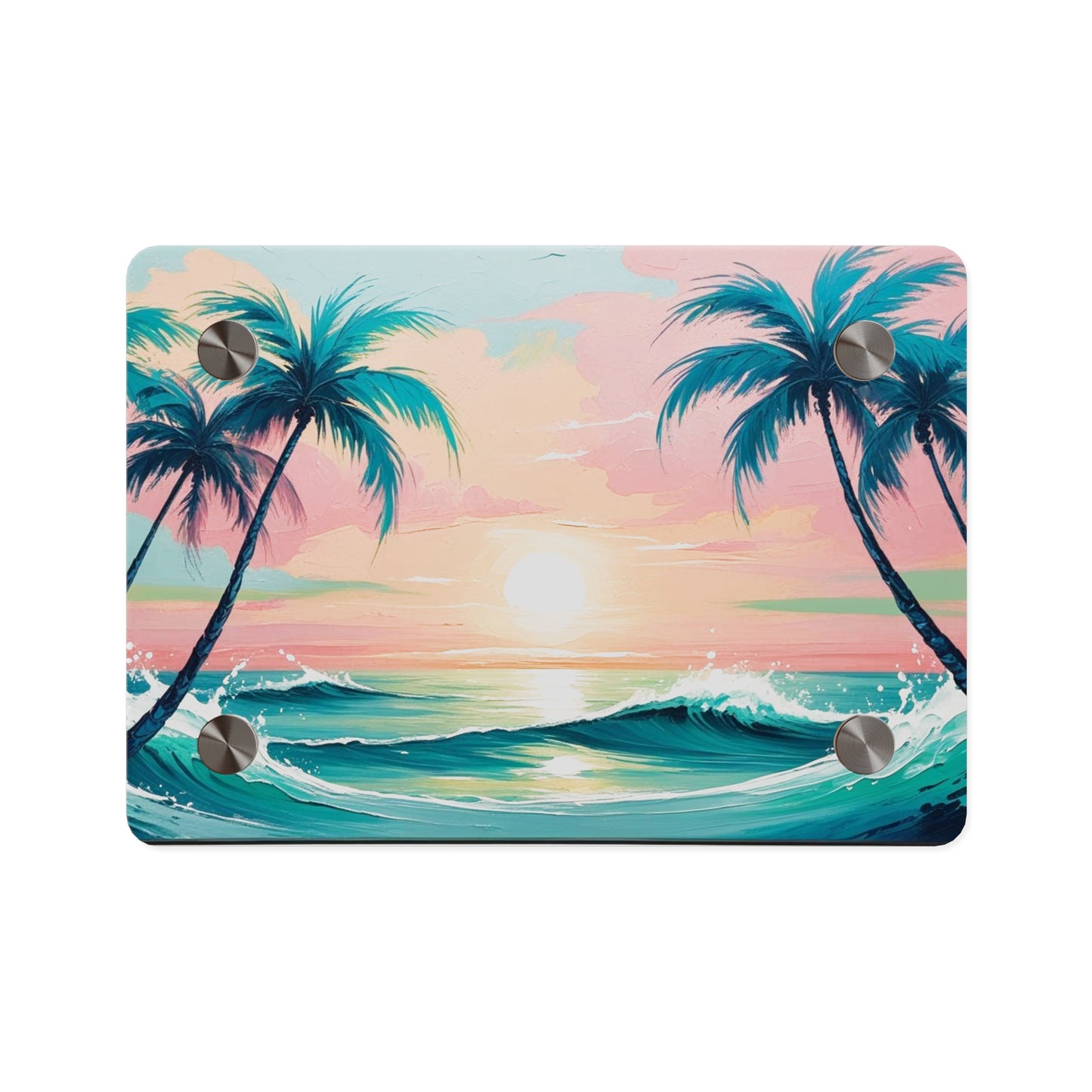 Palm Wave Paradise – Beach Sunset Acrylic Wall Panel