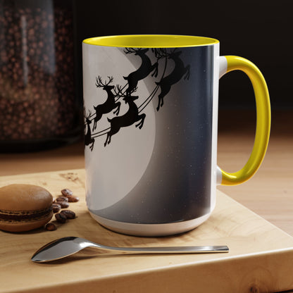 Christmas Sleigh Coffee Mug - Reindeer Holiday Gift