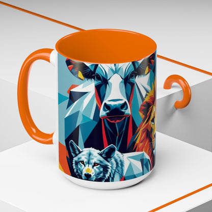 Vibrant Animal Art Coffee Mug - Bold Wildlife Design Gift