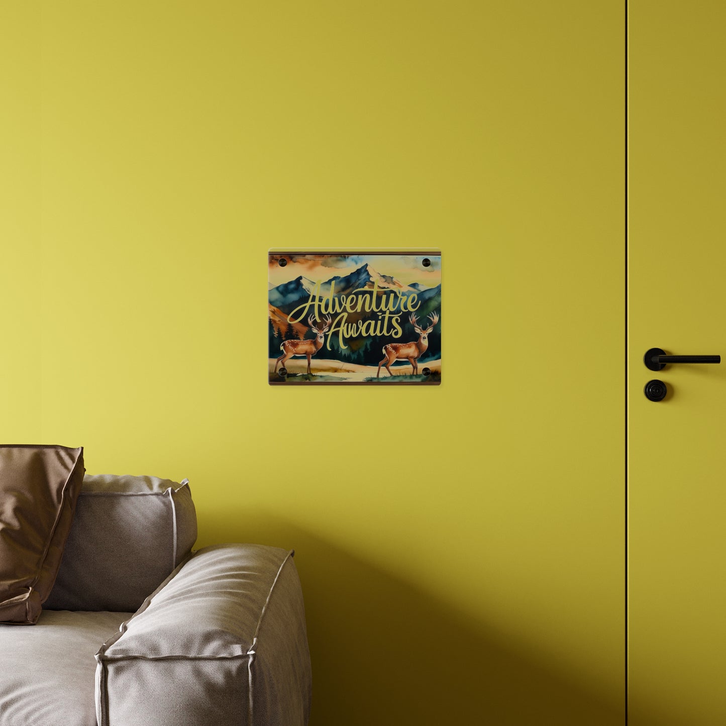 Adventure Awaits Acrylic Wall Panel – Rustic Wilderness & Nature-Inspired Home Decor