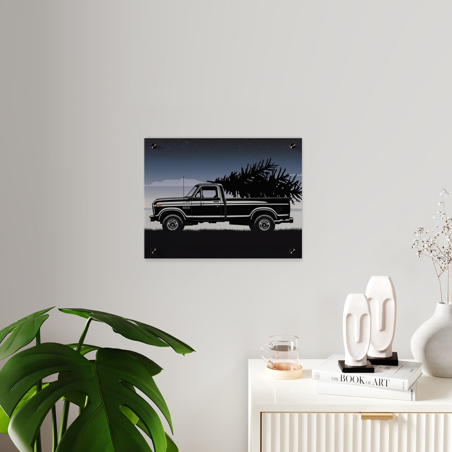 Classic Christmas Pickup – Rustic Country Wall Art