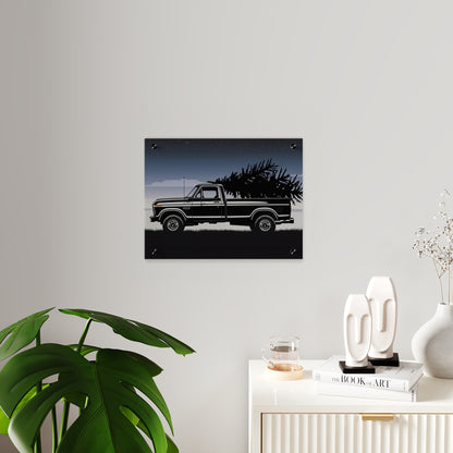 Classic Christmas Pickup – Rustic Country Wall Art