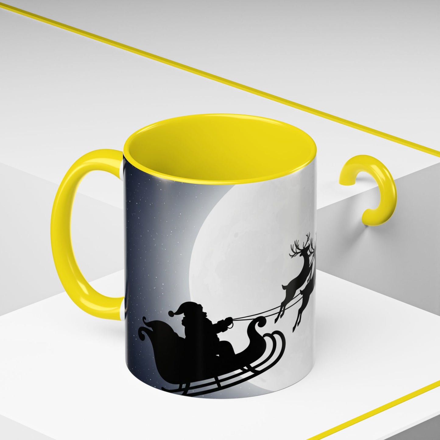 Christmas Sleigh Coffee Mug - Reindeer Holiday Gift