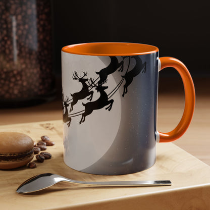 Christmas Sleigh Coffee Mug - Reindeer Holiday Gift