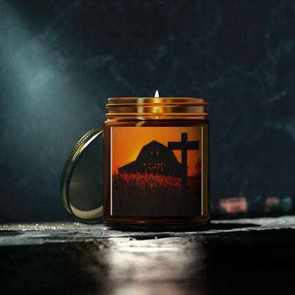 Lumânare parfumată rustică de toamnă cu aromă de fermă