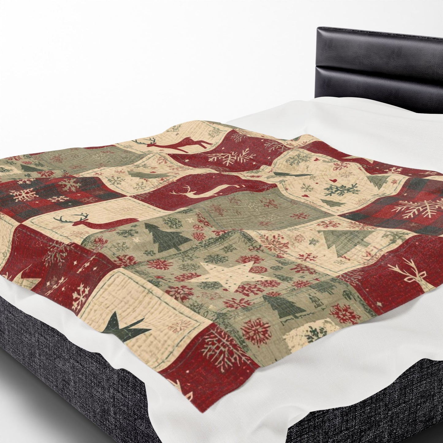 Cozy Holiday Velveteen Plush Blanket