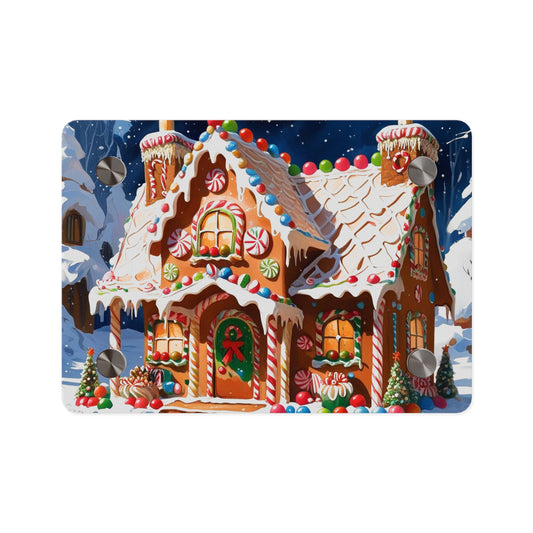 Festive Gingerbread House Acrylic Wall Art – Christmas Holiday Décor