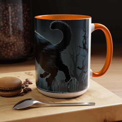 Mystical Black Cat Coffee Mug- Halloween Special
