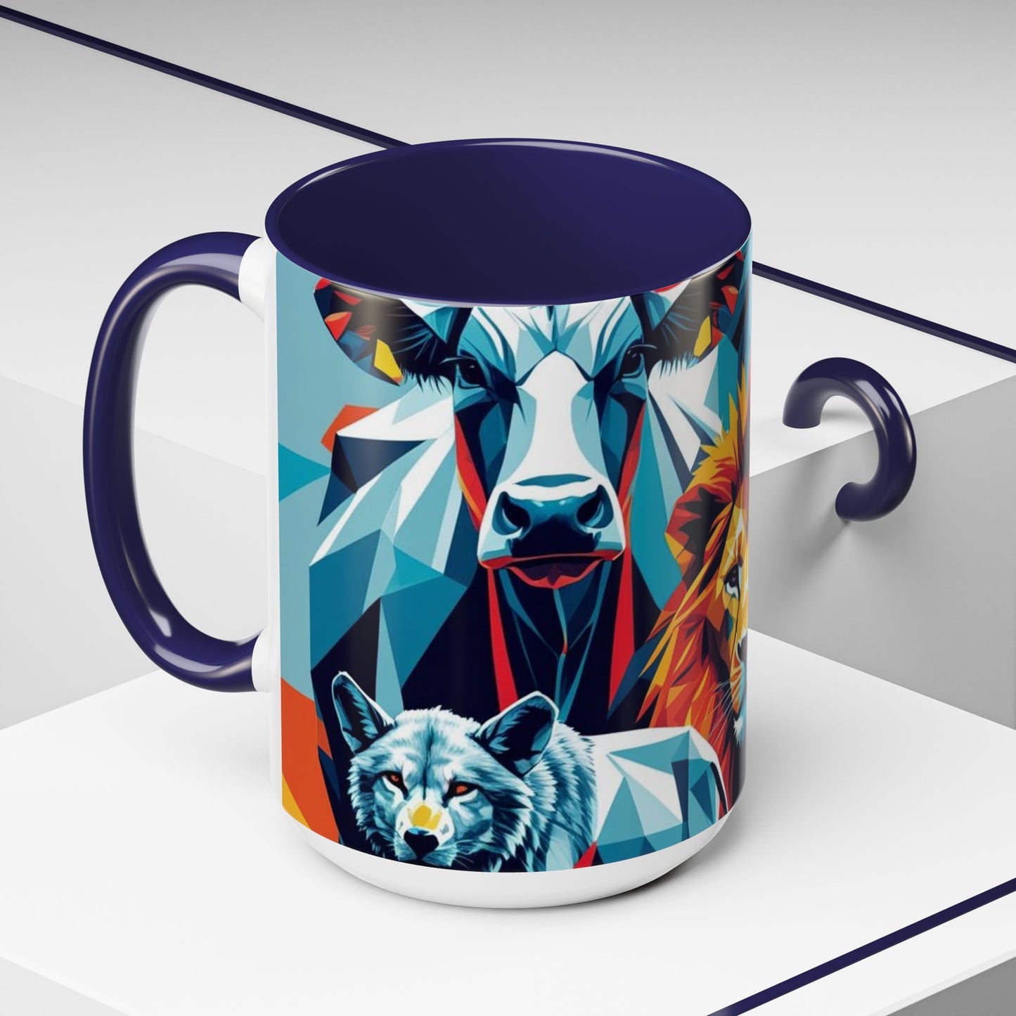 Vibrant Animal Art Coffee Mug - Bold Wildlife Design Gift