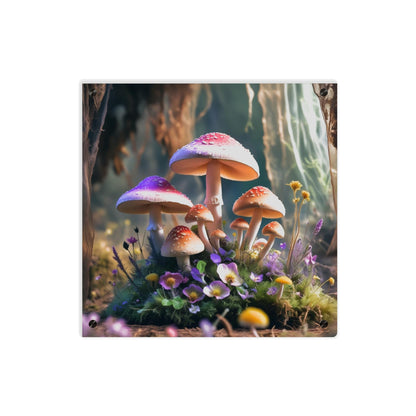 Zână de pădure cu ciuperci – Tablou acrilic rustic cu pădure