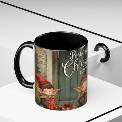 Powered By Christmas Accent Coffee Mug