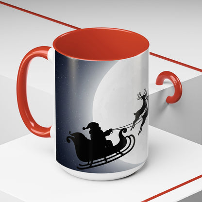 Christmas Sleigh Coffee Mug - Reindeer Holiday Gift