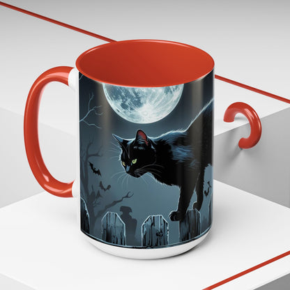 Mystical Black Cat Coffee Mug- Halloween Special