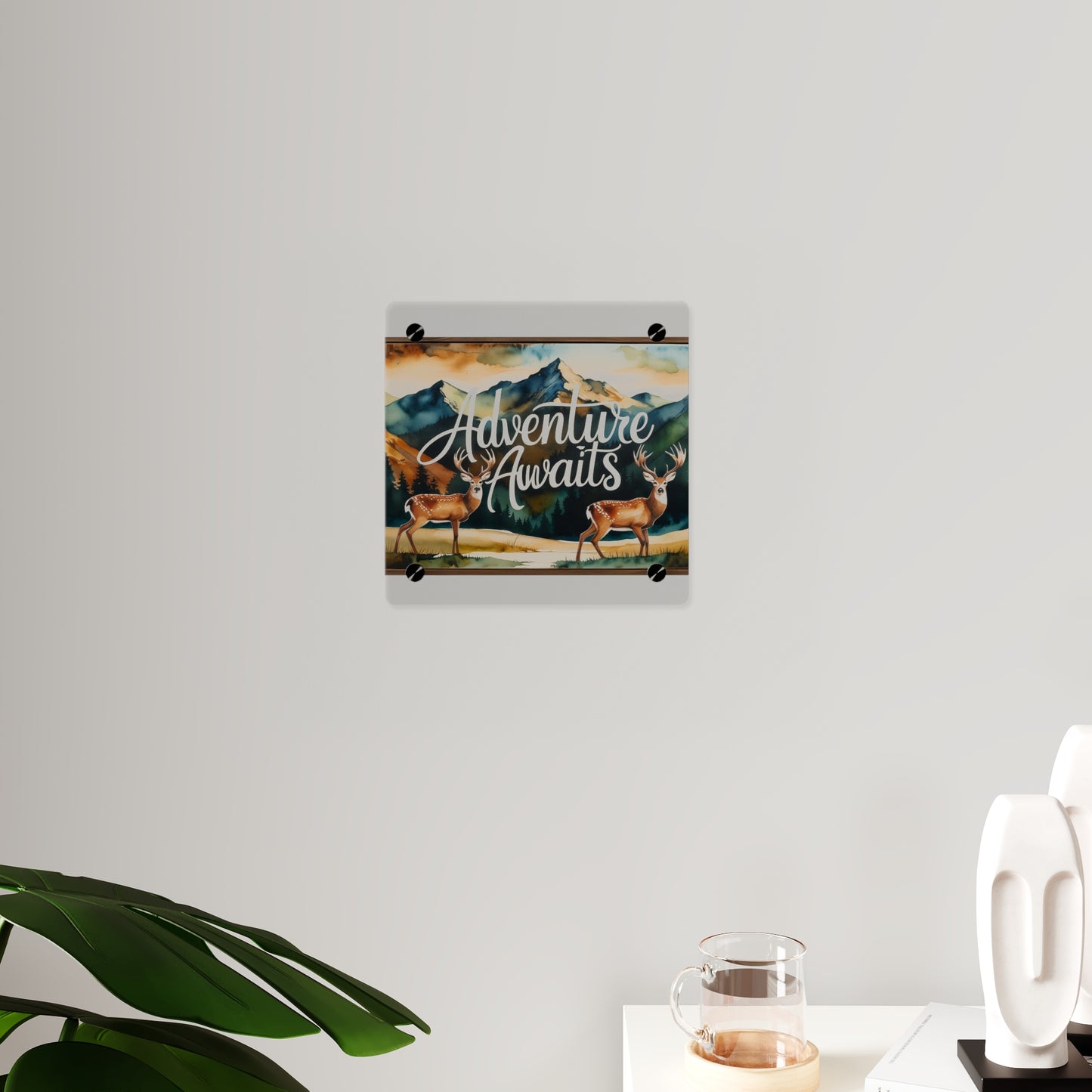 Adventure Awaits Acrylic Wall Panel – Rustic Wilderness & Nature-Inspired Home Decor