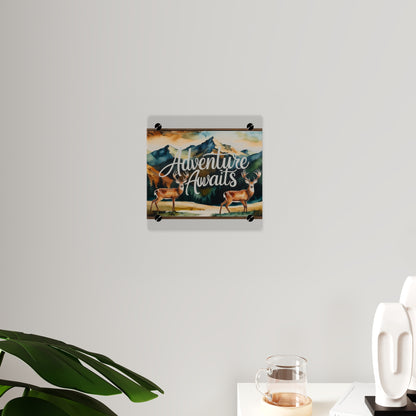 Adventure Awaits Acrylic Wall Panel – Rustic Wilderness & Nature-Inspired Home Decor