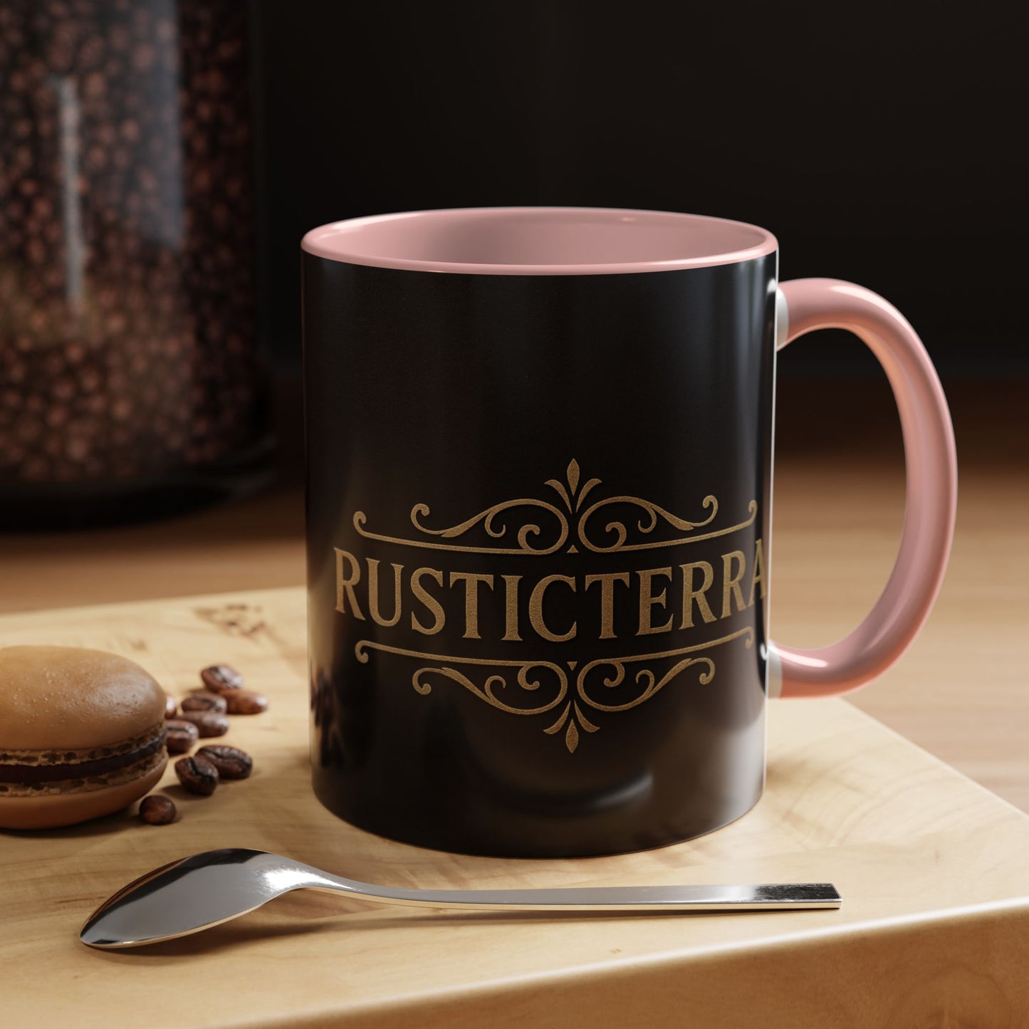 Cana de cafea Rustic Terra - Neagră elegantă, 290 ml și 425 ml