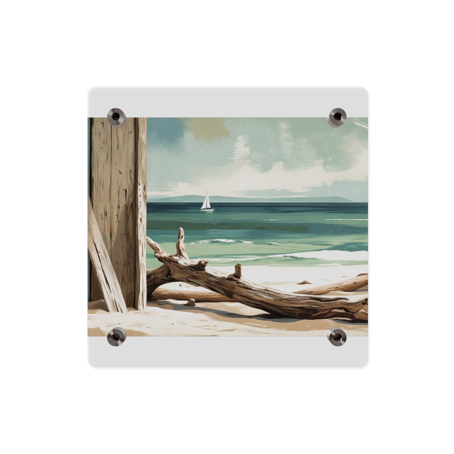 Beachside Acrylic Wall Art – Coastal Luxe Home Accent