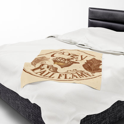 Cozy Fall Flame Velveteen Plush Blanket