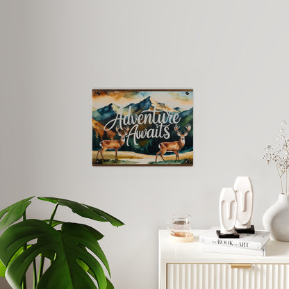 Adventure Awaits Acrylic Wall Panel – Rustic Wilderness & Nature-Inspired Home Decor