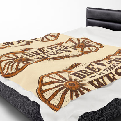 Cozy Western Themed Velveteen Blanket
