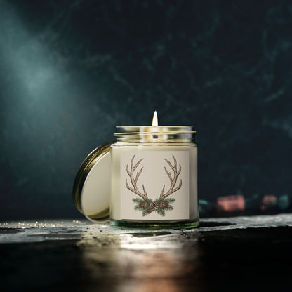 Rustic Pine Antlers Scented Candle