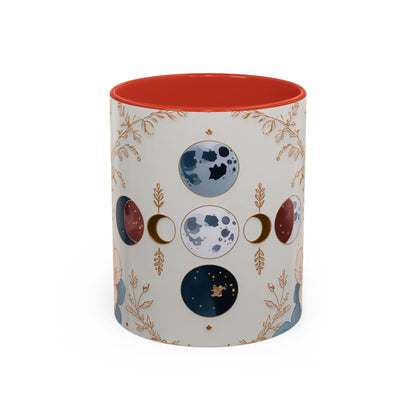 Celestial Floral Accent Coffee Mug- Mystic Moon Decor Drink-ware