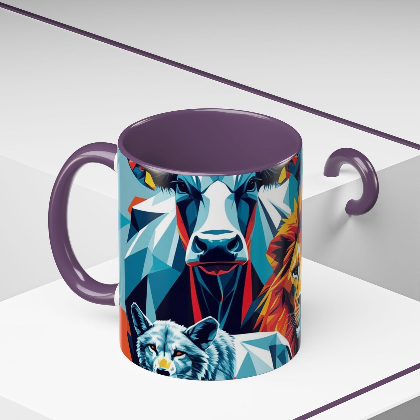 Vibrant Animal Art Coffee Mug - Bold Wildlife Design Gift