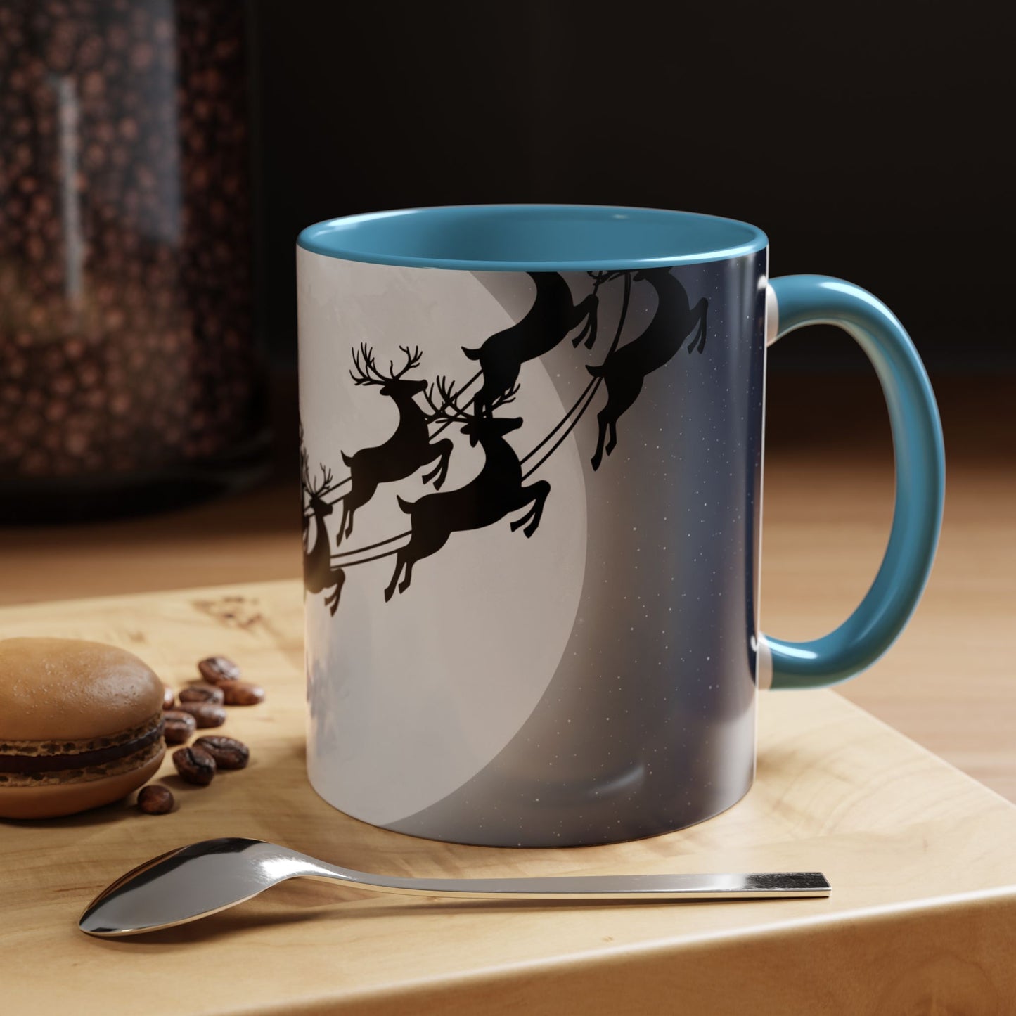 Christmas Sleigh Coffee Mug - Reindeer Holiday Gift