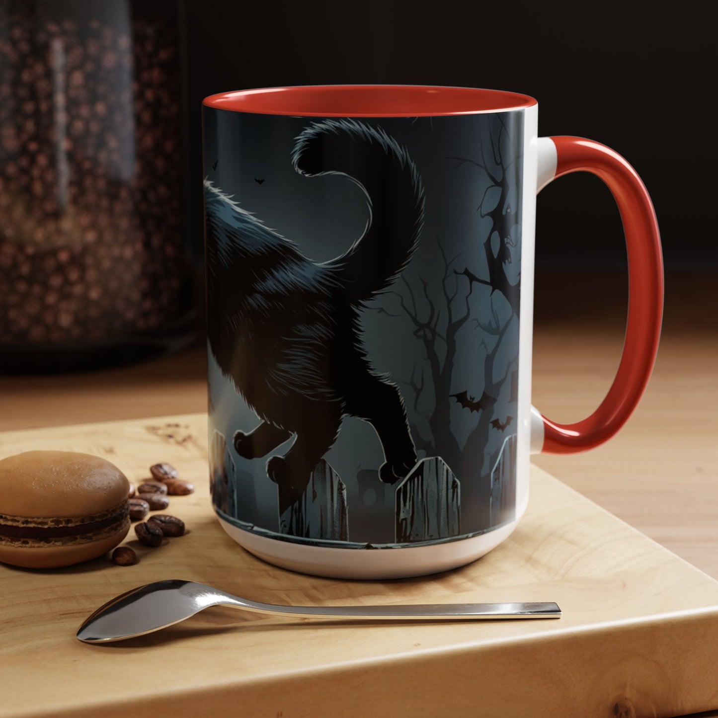 Mystical Black Cat Coffee Mug- Halloween Special