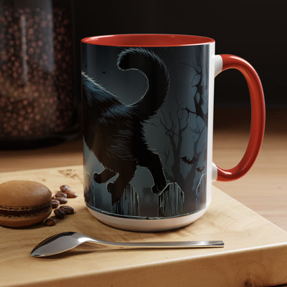 Mystical Black Cat Coffee Mug- Halloween Special