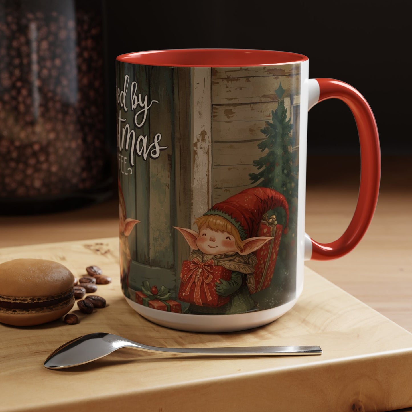 Powered By Christmas Accent Coffee Mug
