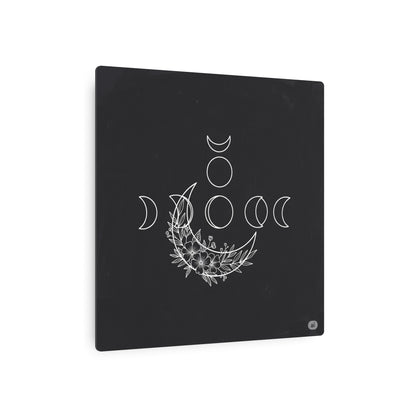 Botanical Moon Phase Wall Art – Metal Boho Accent Piece