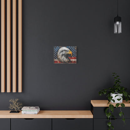 Tablou pe pânză Weathered Glory – Decor rustic de perete cu vultur pleșuv și stele