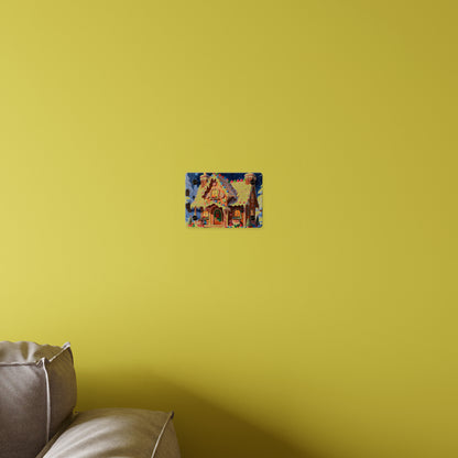 Festive Gingerbread House Acrylic Wall Art – Christmas Holiday Décor