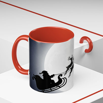 Christmas Sleigh Coffee Mug - Reindeer Holiday Gift