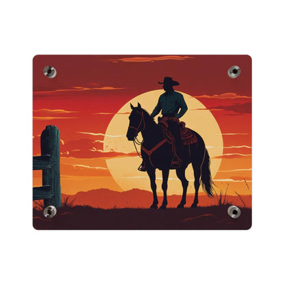 Rustic Western Sunset Acrylic Wall Art Panels - Rustic Home Decor