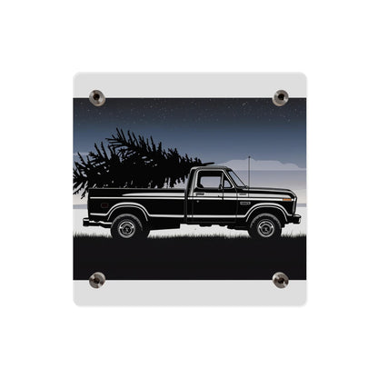 Classic Christmas Pickup – Rustic Country Wall Art