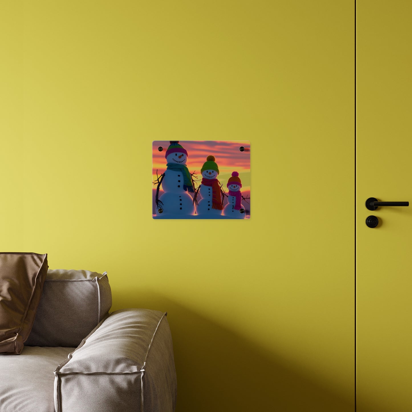 Snowman Acrylic Wall Art