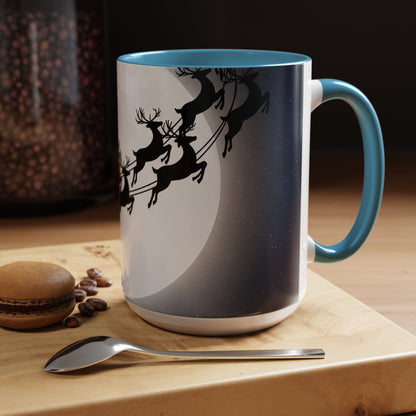 Christmas Sleigh Coffee Mug - Reindeer Holiday Gift