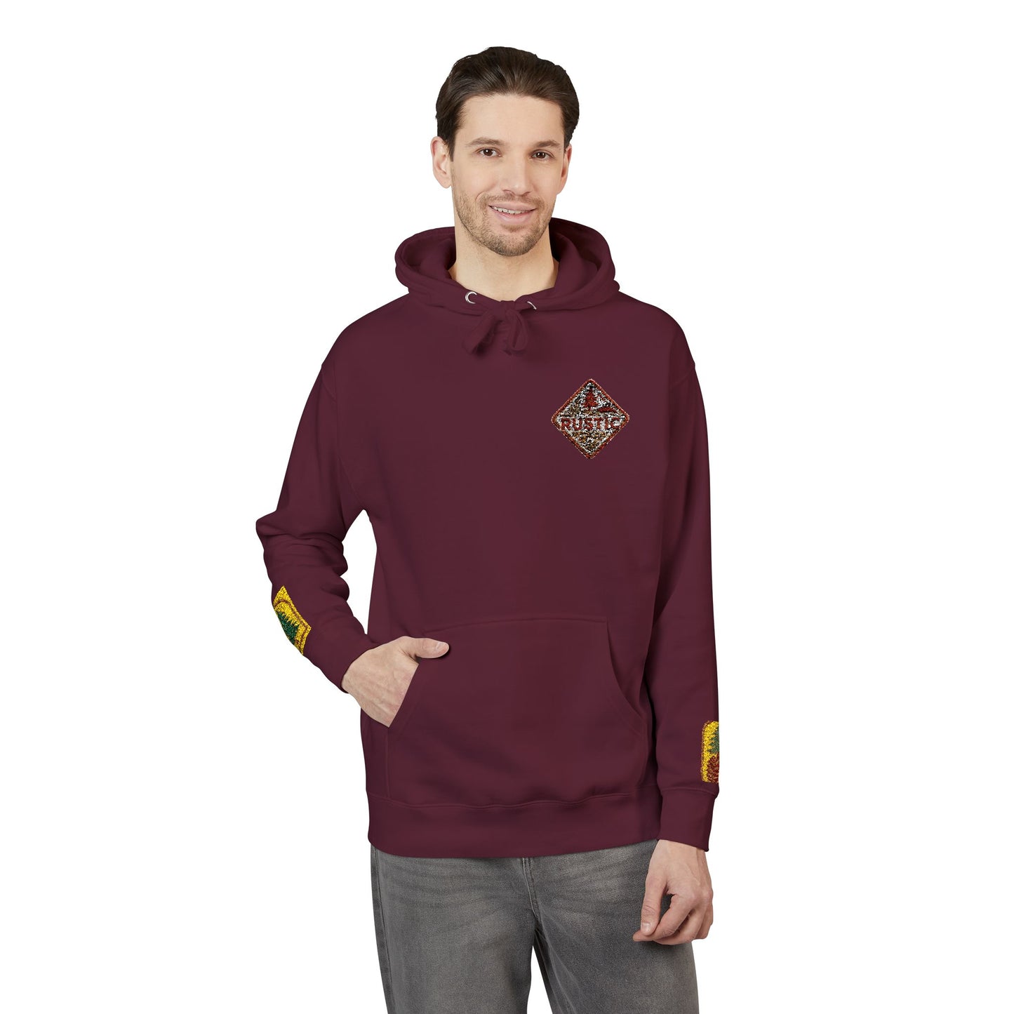 Cozy Rustic Graphic Hoodie - Unisex Fleece Pullover