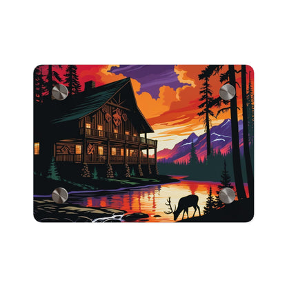 Cabin by the Stream – Acrylic Rustic Wall Art
