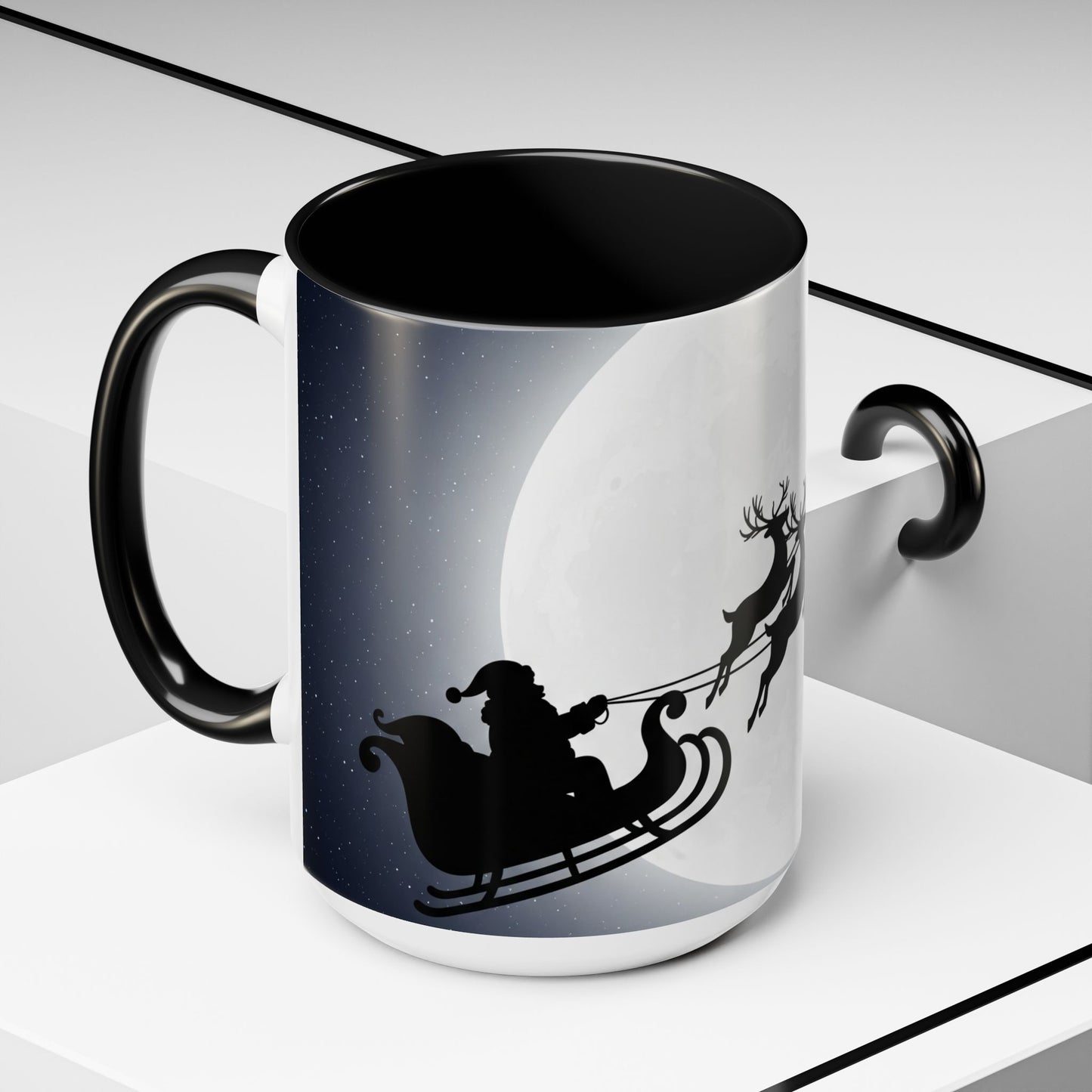Christmas Sleigh Coffee Mug - Reindeer Holiday Gift