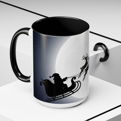 Christmas Sleigh Coffee Mug - Reindeer Holiday Gift