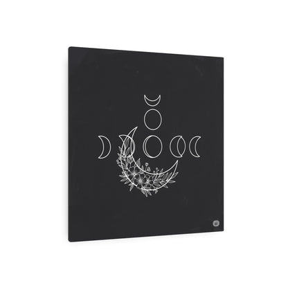 Botanical Moon Phase Wall Art – Metal Boho Accent Piece