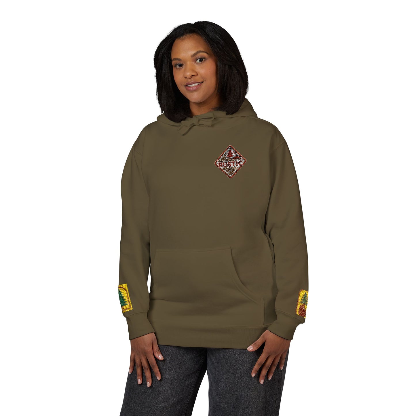 Cozy Rustic Graphic Hoodie - Unisex Fleece Pullover